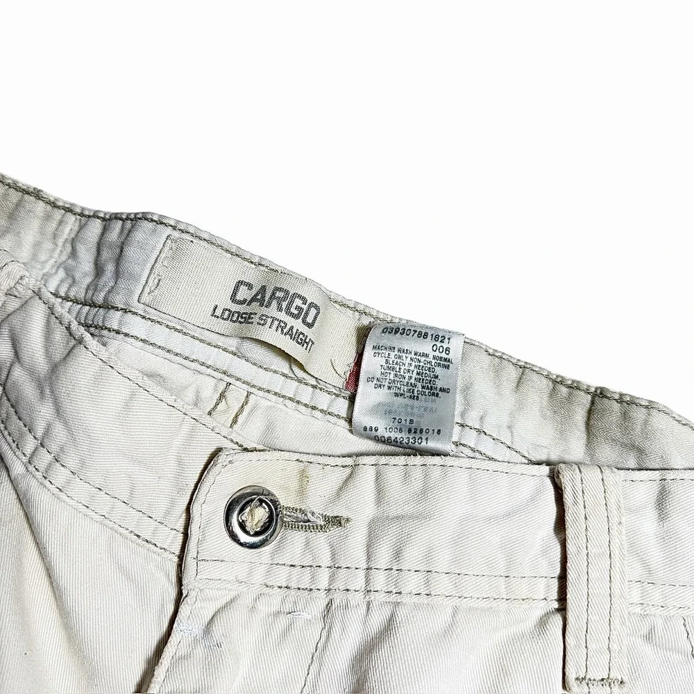 Levi's Cargo Loose Straight Pants 31x32 Paint Splatter Distressed Workwear Y2K